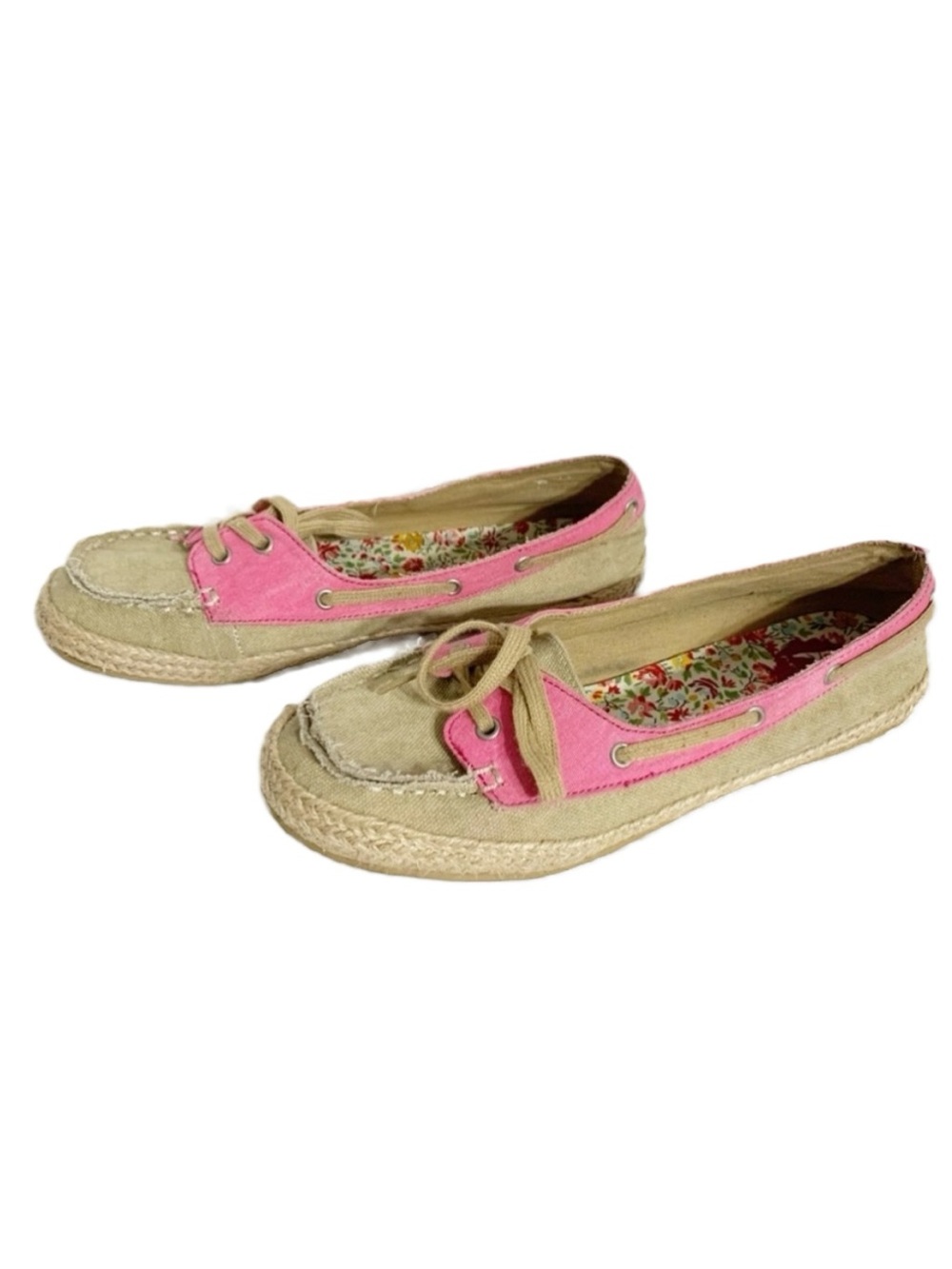 K-9 Rocketdog Slip-on Canvas Lace Up Espadrilles Boar Shoe Jute Trimmed Outsole
